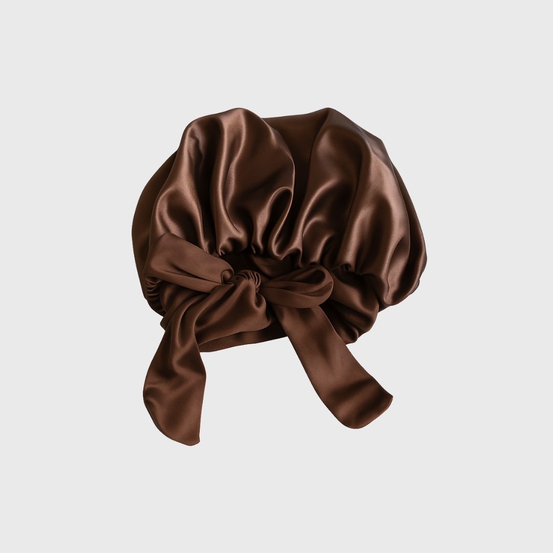 Szatén hálósapka – barna