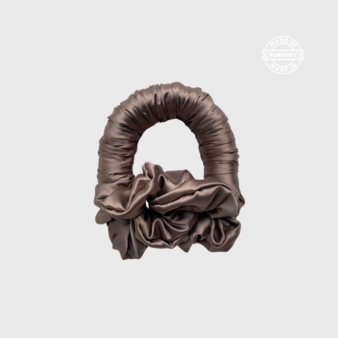 Hőmentes hajformázó scrunchie – cappuccino