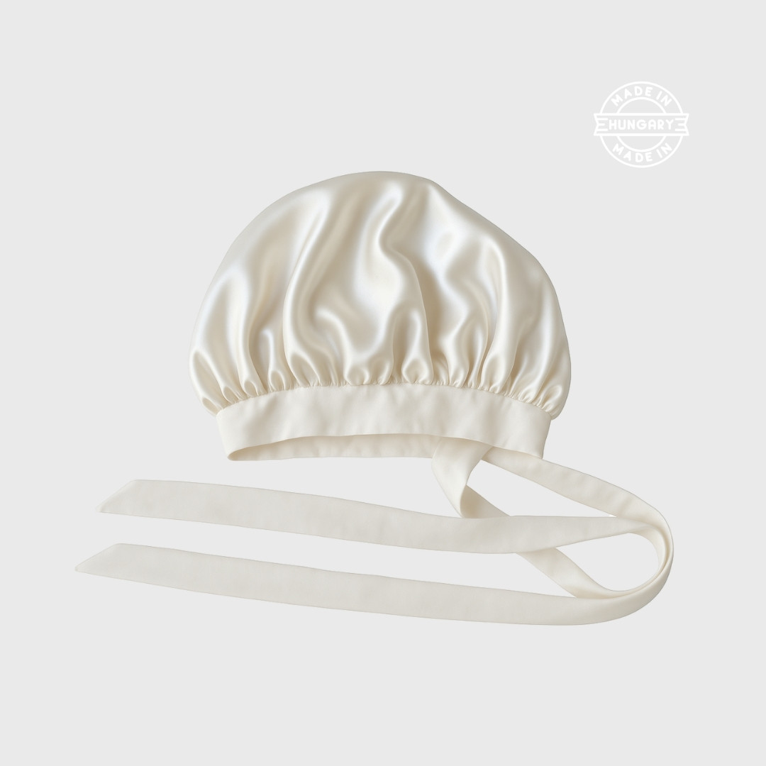 Szatén hálósapka – bézs